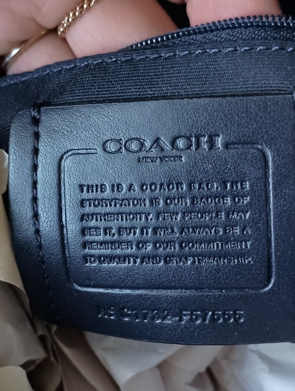 Coach Navy Dome Crossbody Bag with Gold Hardware - Picture 5 of 6